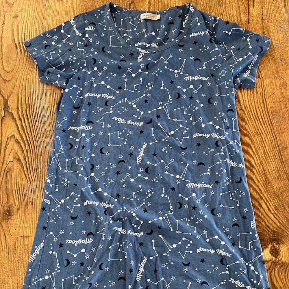 EnjoyNight Magical Starry Night Nightgown, Blue, Medium
